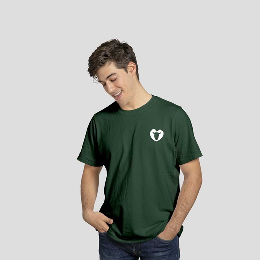 T-Shirt Man Serigrafata Verde Toret Logo Piccolo
