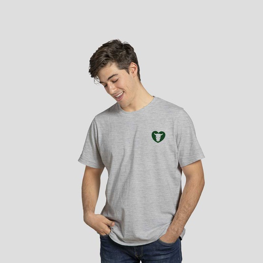 T-Shirt Man Serigrafata Sport Grey Logo Piccolo