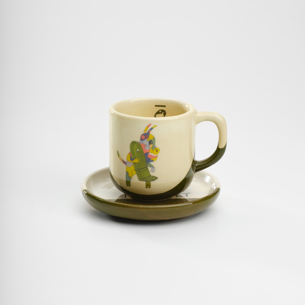 Tazzina Bon Ton Giuseppe's Design + Piattino tazzina D.11 Logo i love toret 