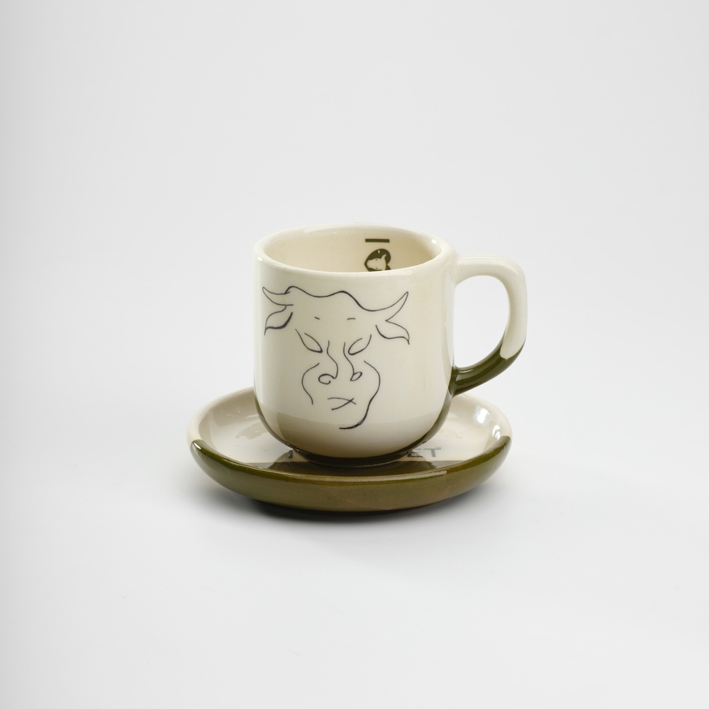 Tazzina Bon Ton Mara's Design + Piattino tazzina D.11 Logo i love toret 