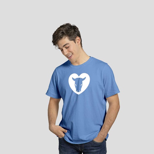 T-Shirt Man Serigrafata Indigo Logo Grande