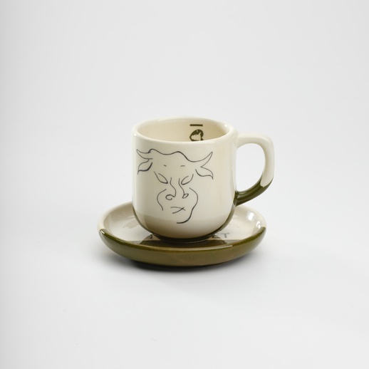 Tazzina Bon Ton Mara's Design + Piattino tazzina D.11 Logo i love toret 