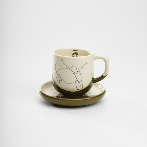 Tazzina Bon Ton Mara's Design + Piattino tazzina D.11 Logo i love toret 