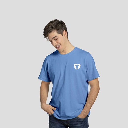 T-Shirt Man Serigrafata Indigo Logo Piccolo
