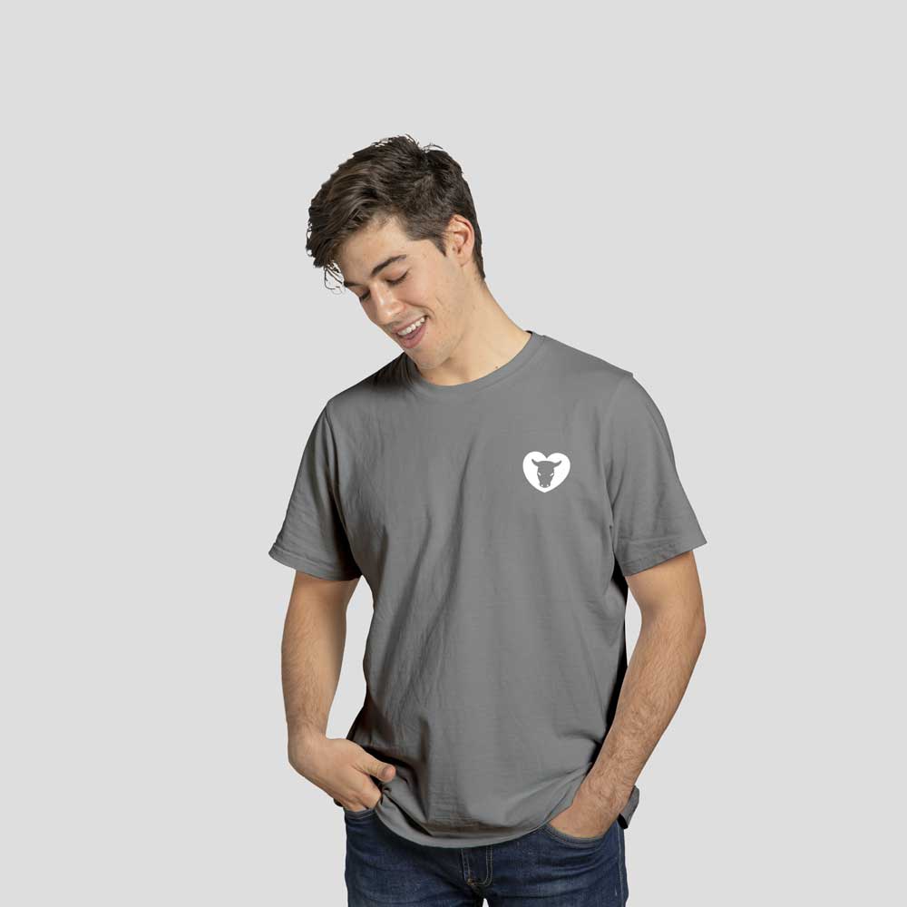 T-Shirt Man Serigrafata Charcoal Logo Piccolo
