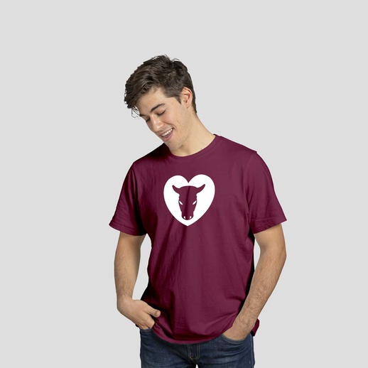 T-Shirt Man Serigrafata Granata Logo Grande
